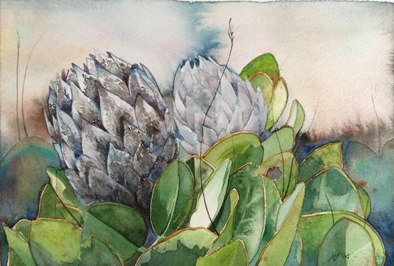 Watercolor on Arches paper, 9 x 12", 2014