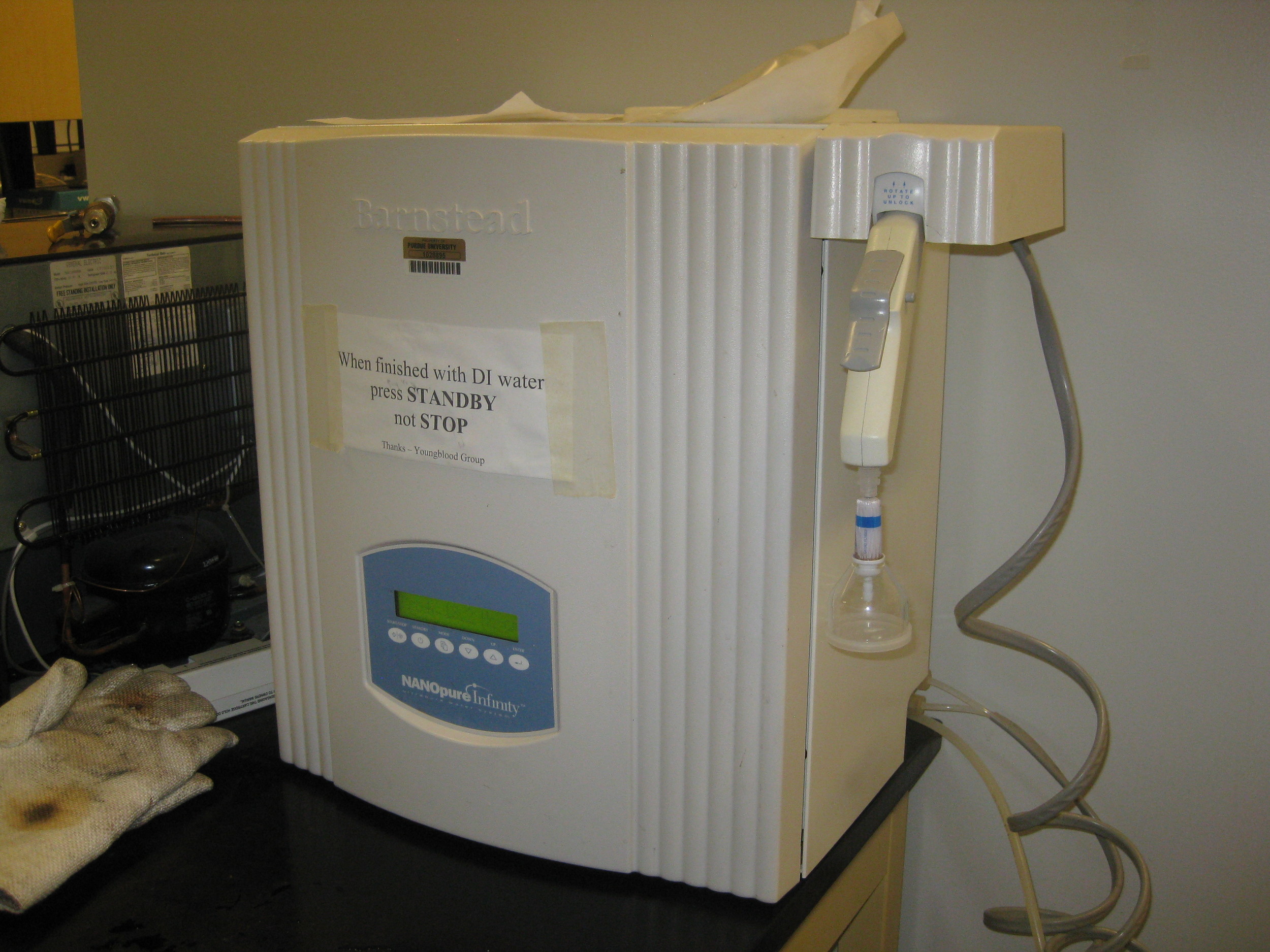 Barnstead nanopure water system