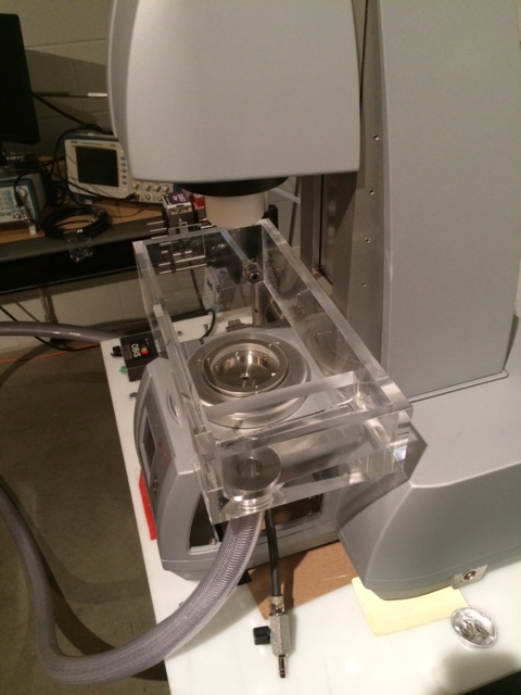 Ultrasonic velocimetry system for MCR 302 rheometer