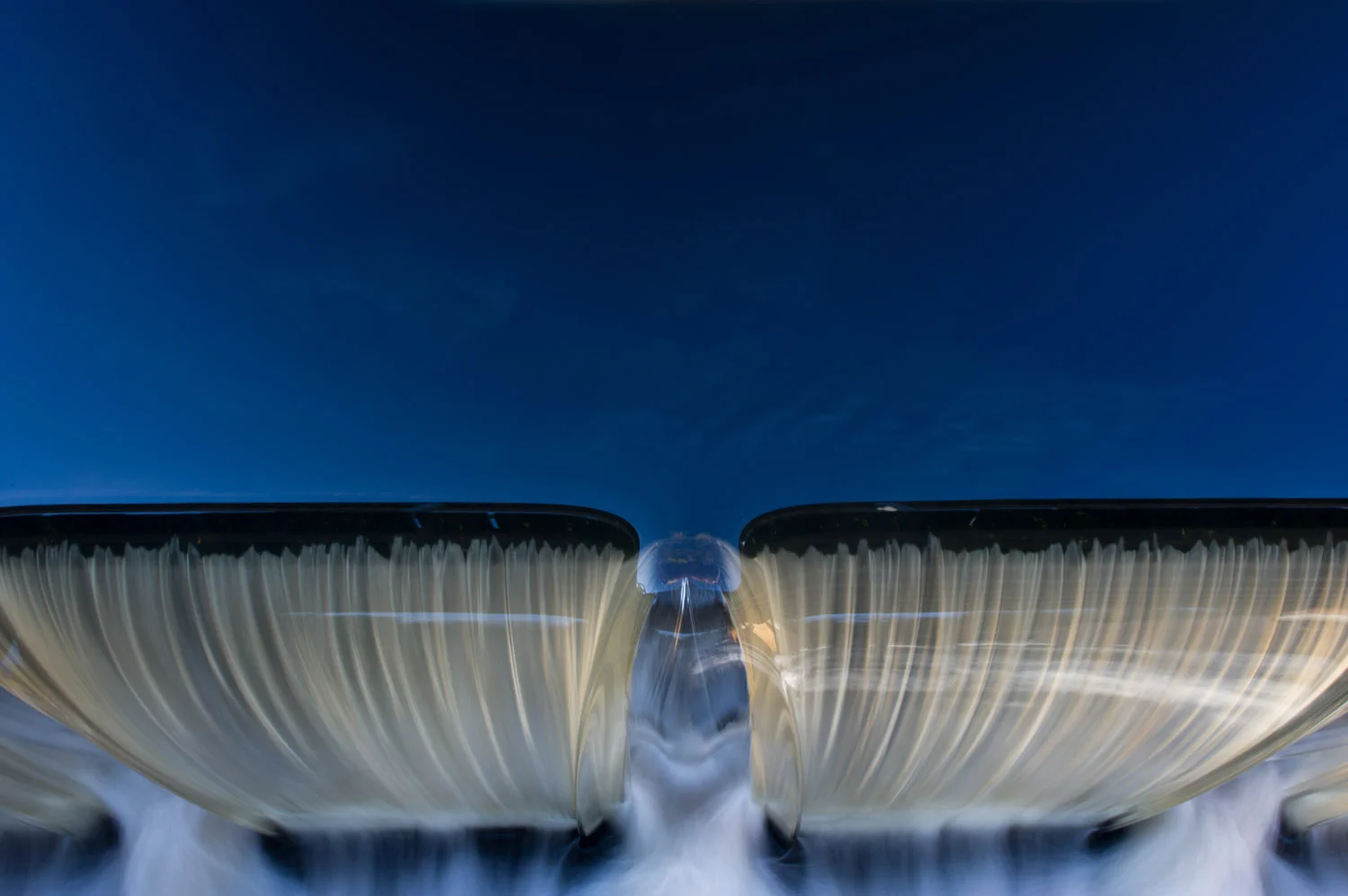 A long exposure of the dam at Batsto Lake.