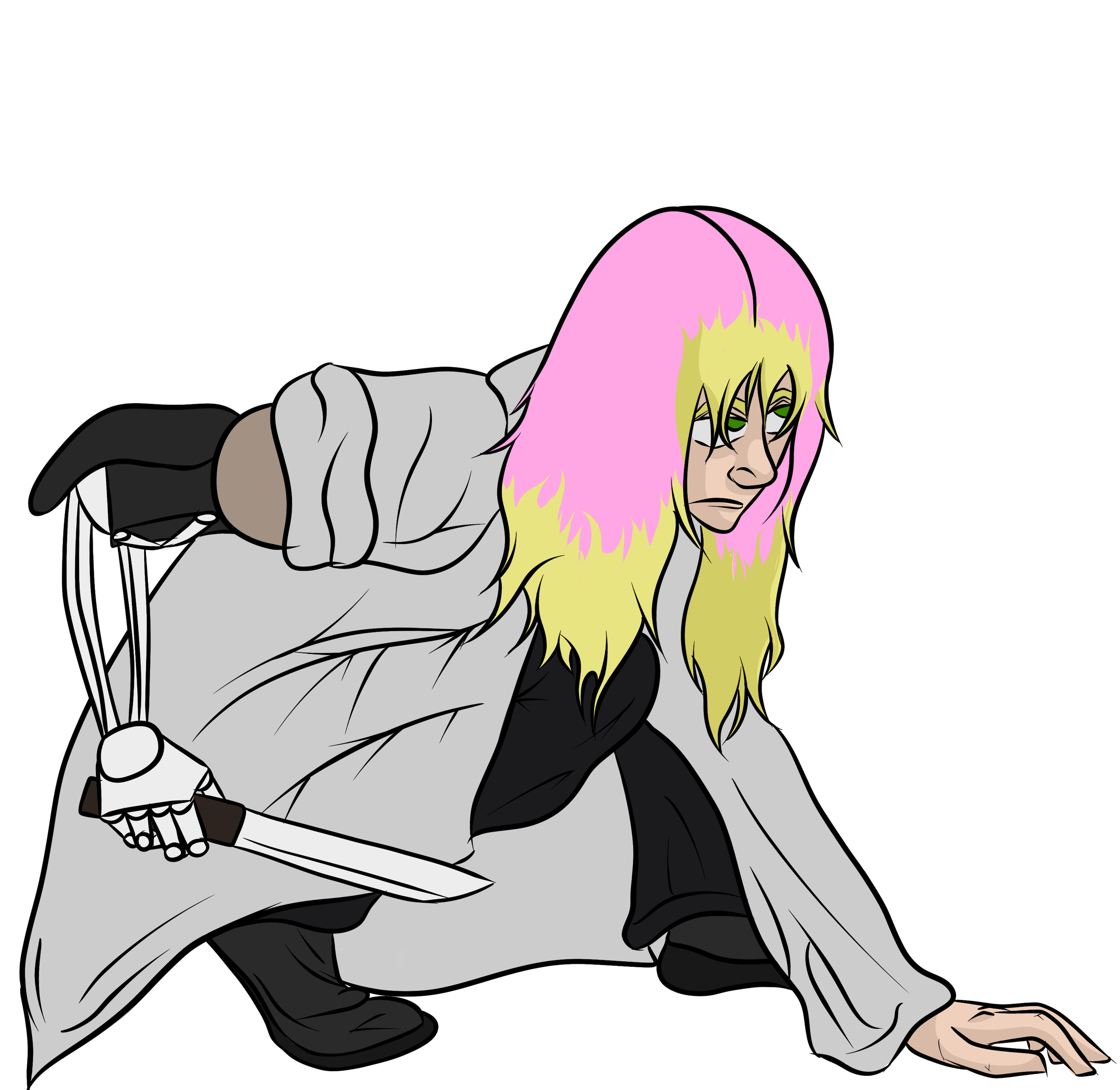 Half finished picture of Julia about to kill something.