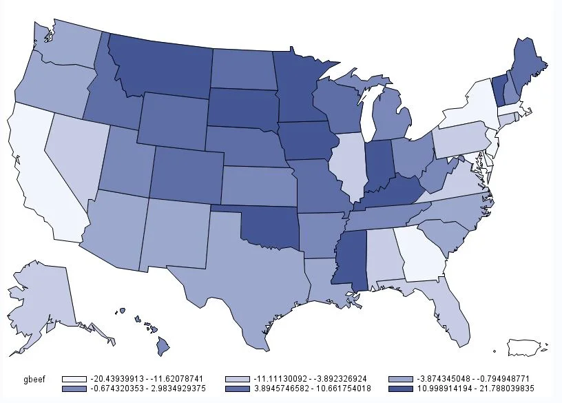 Demand for Ground Beef by State