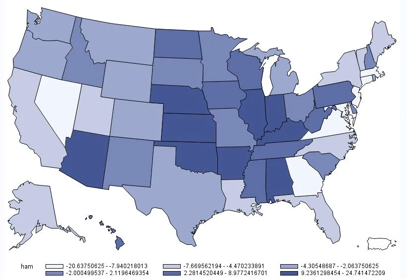 Deli Ham Demand by State