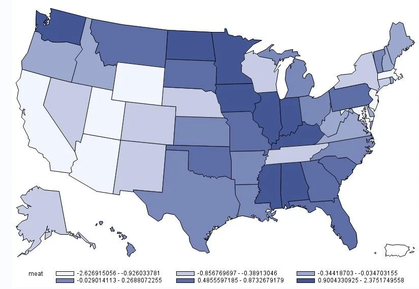Overall Meat Demand by State