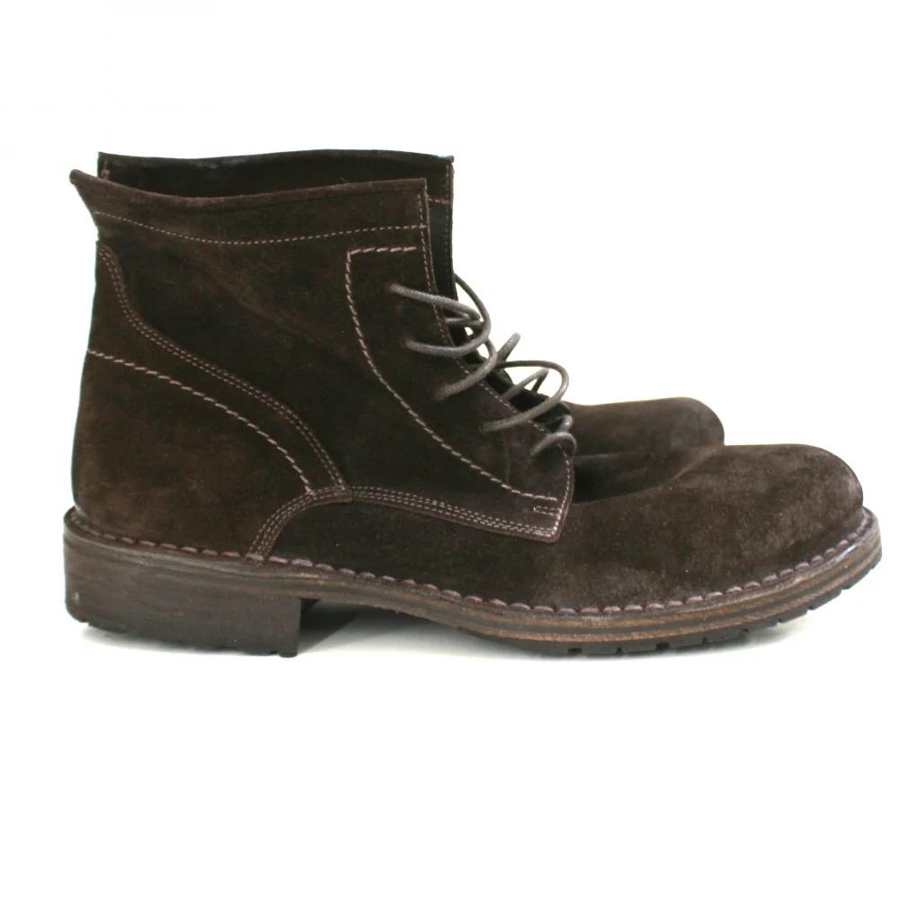 Italian suede boots from Barney’s brand Barney Boots Leather 36 6 Black Suede Leather Pull On Ankle  main image 2