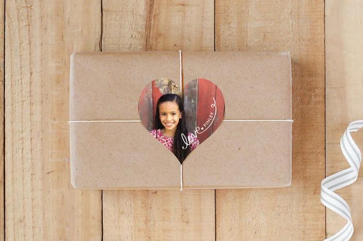 Scripted Love personalized photo sticker