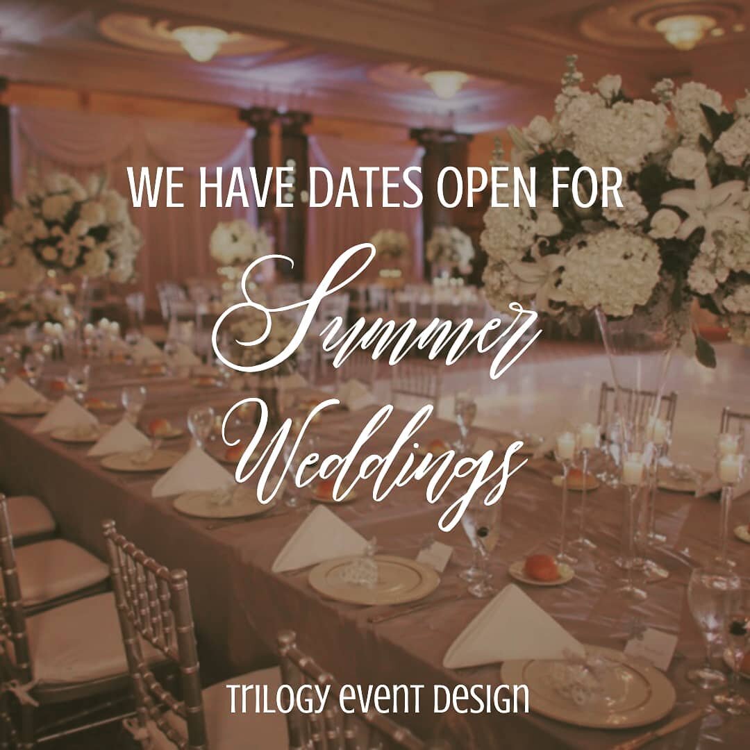 We have dates open for Summer 2021 Weddings. If you are getting married in the Philadelphia Suburbs, South Jersey, or Northern Delaware, contact us today. 

Our Wedding Management services are a great start for couples who want to hire their own prof