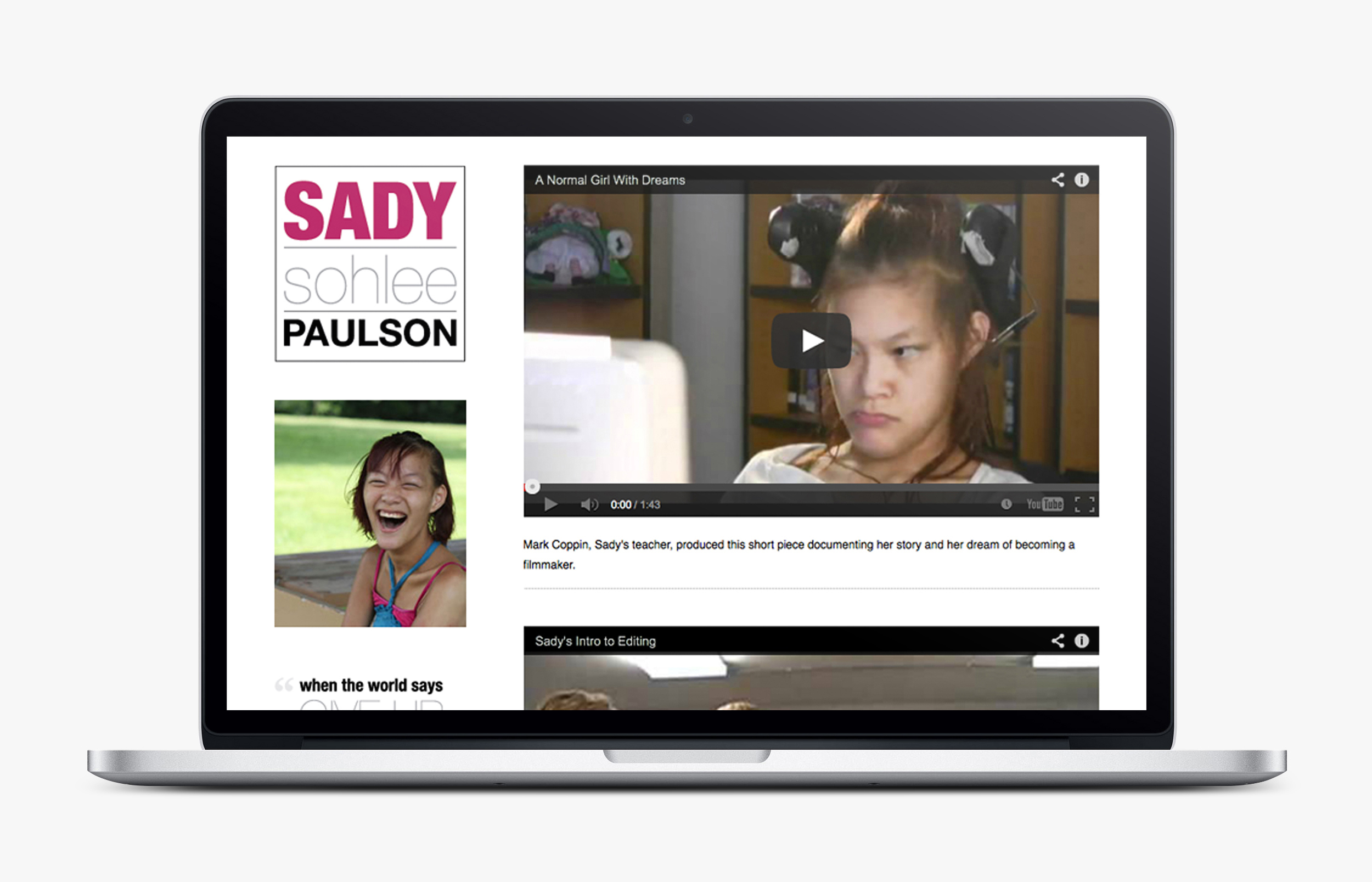 Sady's First Portfolio Site
