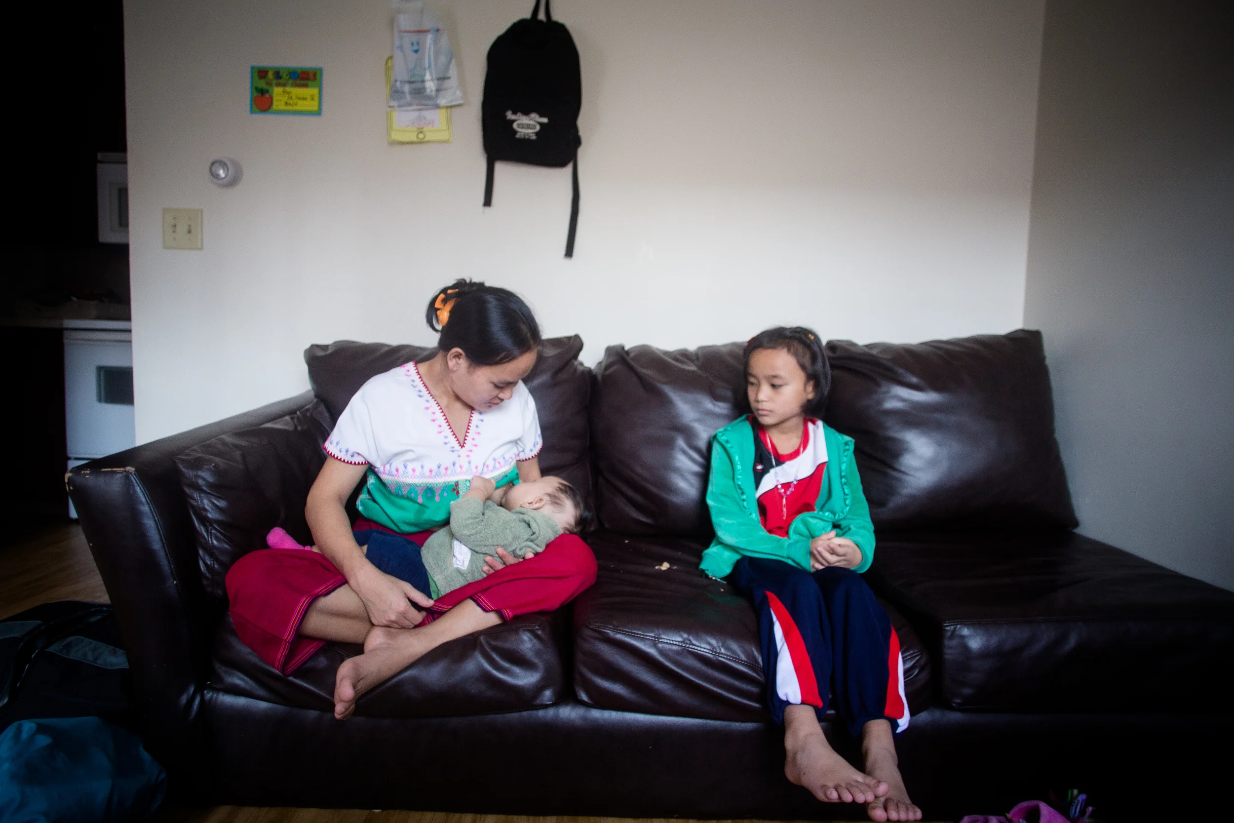 A Karen refugee that had relocated from a refugee camp on the border of Myanmar to Lowell, Massachusetts in April. Photo By Ann Wang