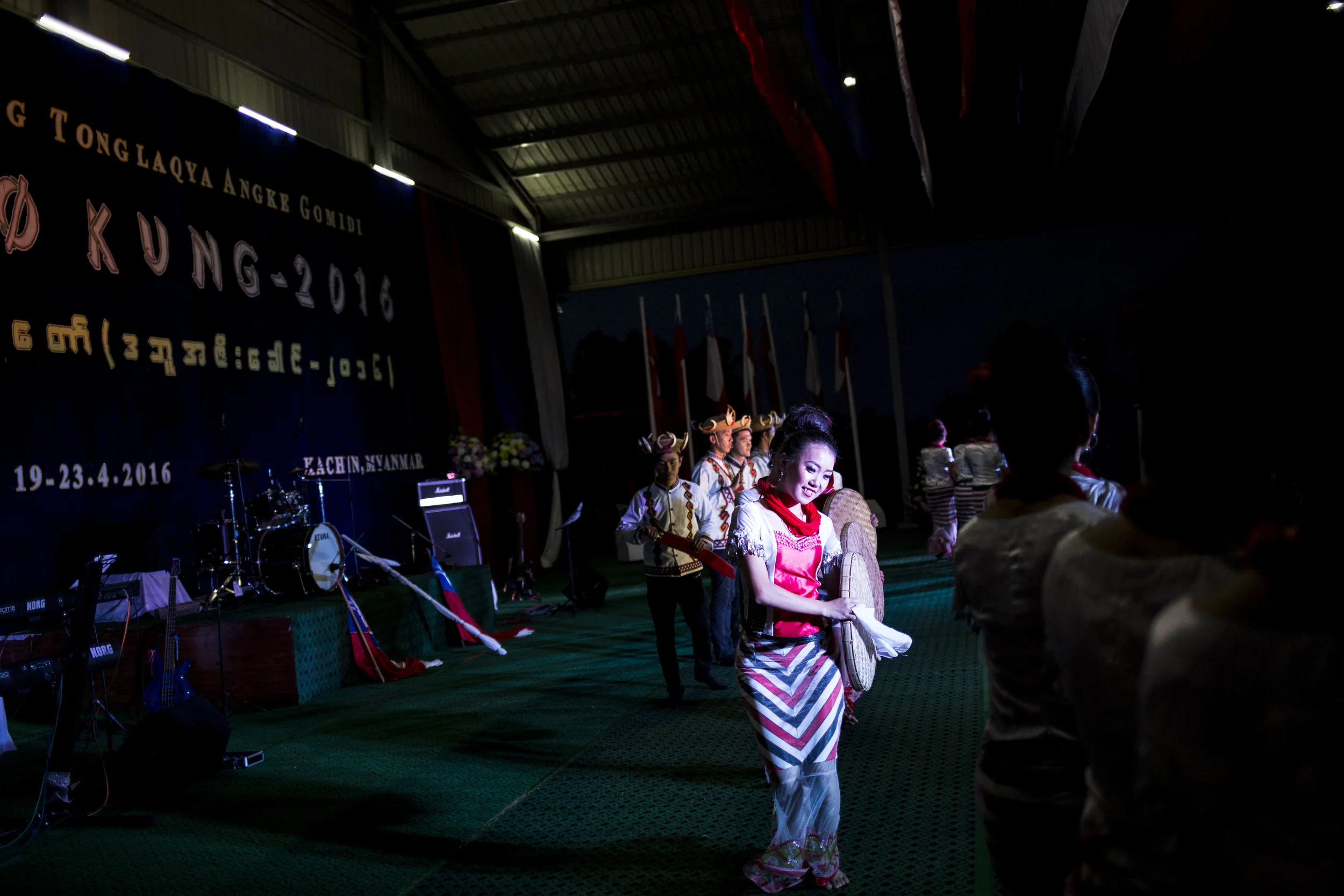 Dance competitions organized by the Rawang youth groups from Yangon, Mandalay, Putao and several other cities. Photo by Ann Wang