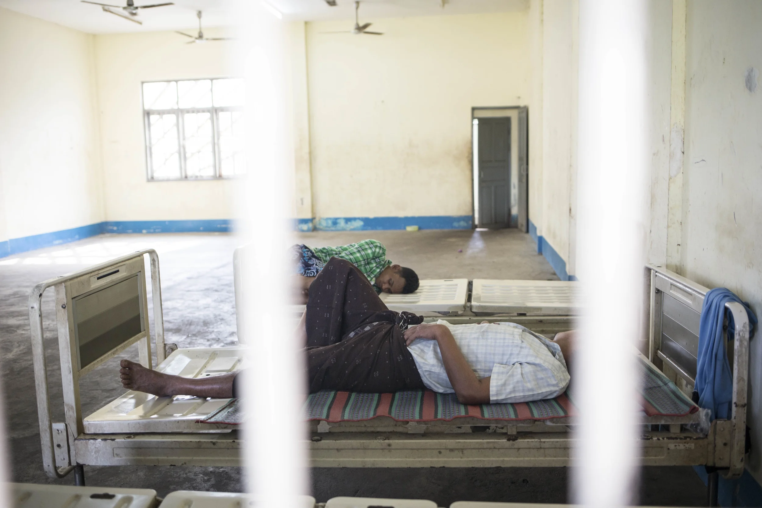 The alcoholic until at Yangon mental hospital. Photo by Ann Wang