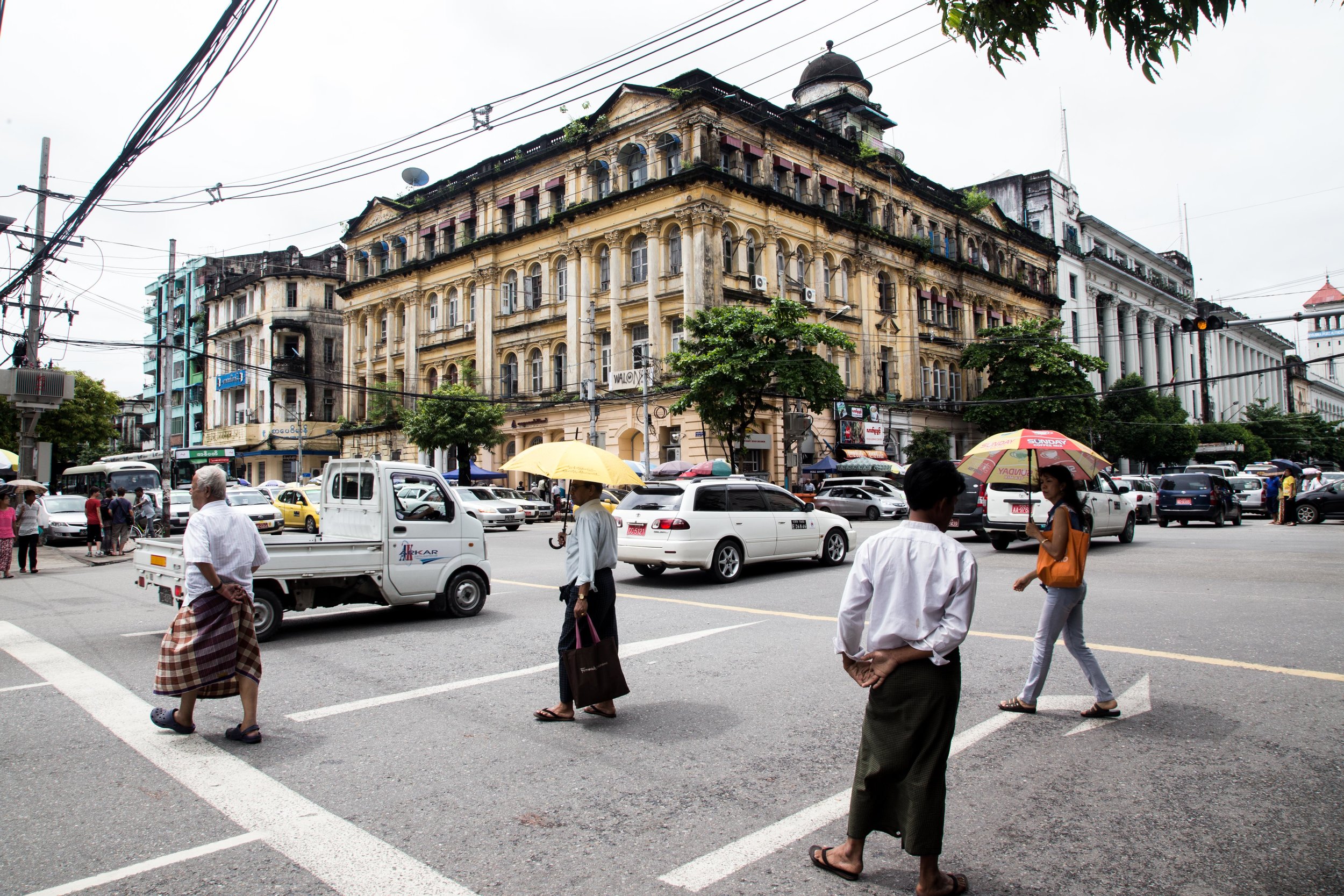  The century old Sofaer & Co building in downtown Yangon, Myanmar in 2015. Photo by Ann Wang 