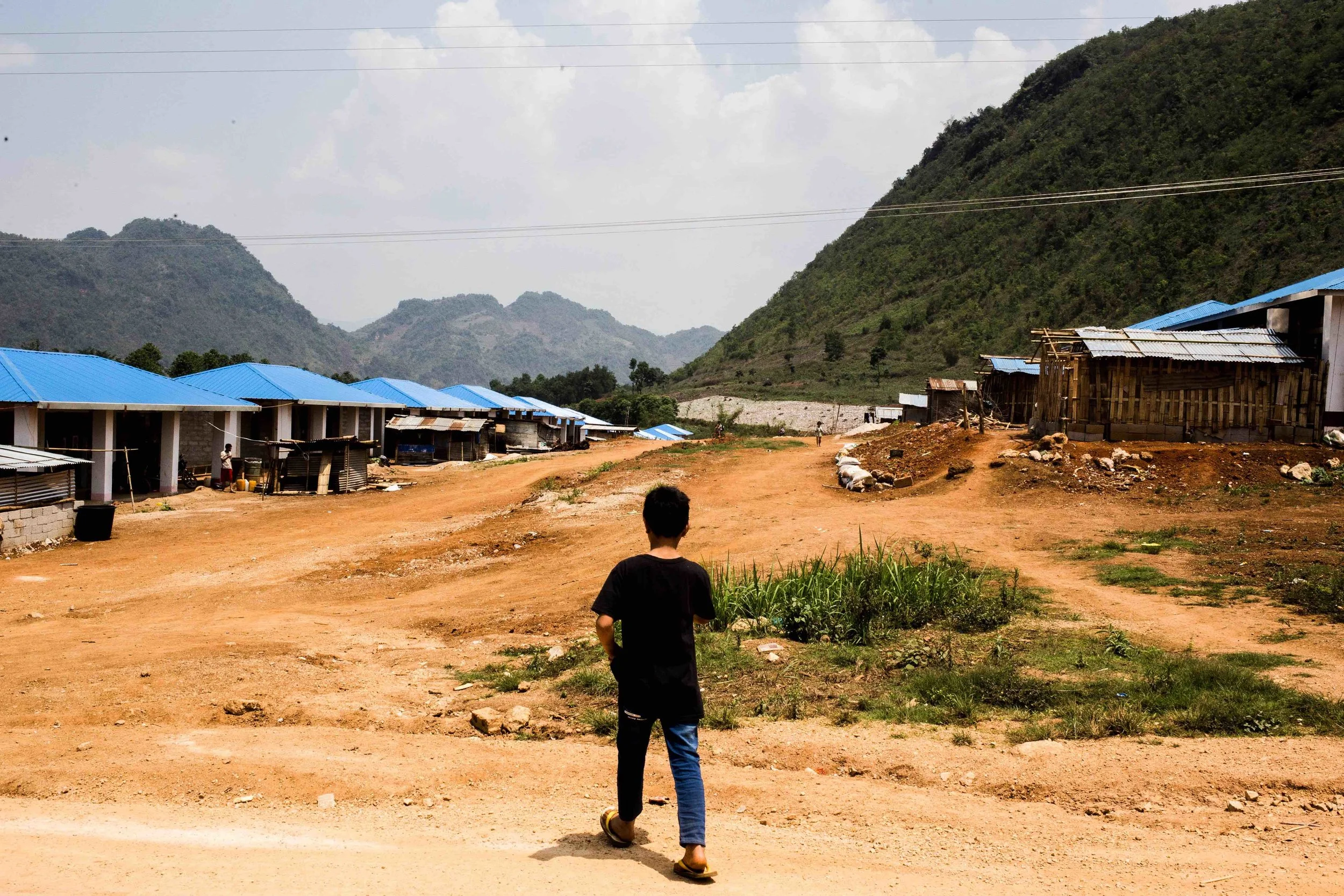 Newly built community housing for refugees coming back from China that was displaced from Feb 2015 conflict. Photo by Ann wang