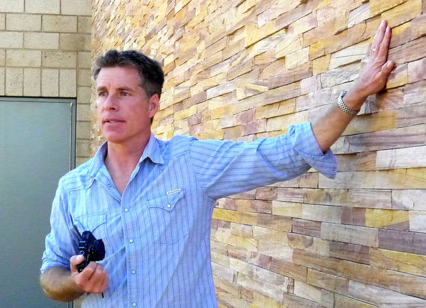 Michael Brannigan leading a photography workshop at the Conrad N. Hilton Foundation in 2014