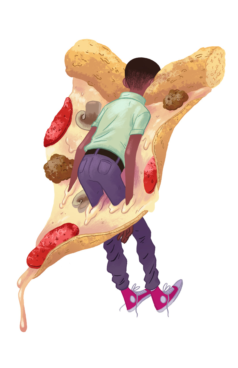 Youth Stuck in Pizza