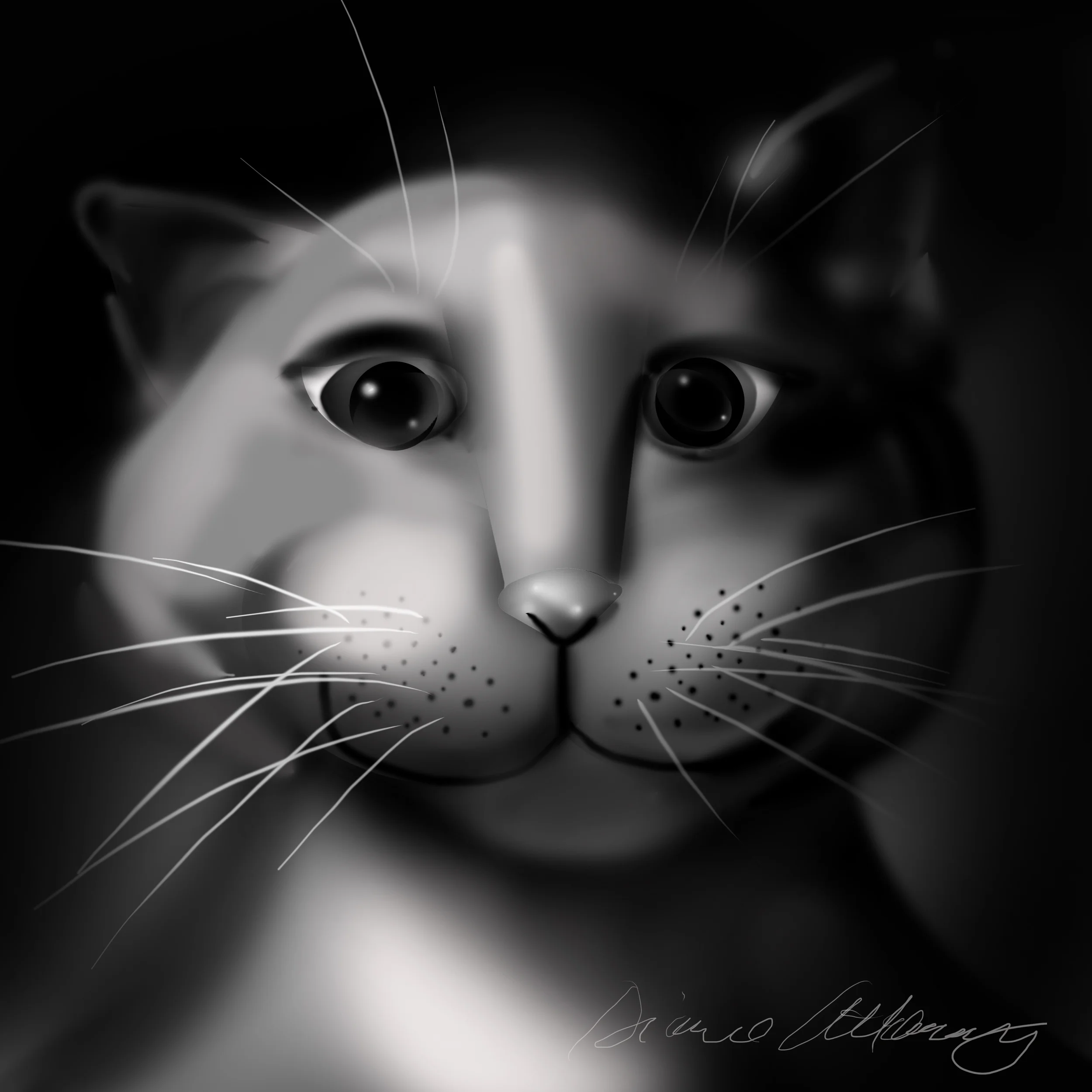   What a Mug  - Photoshop illustration, drawn freehand  