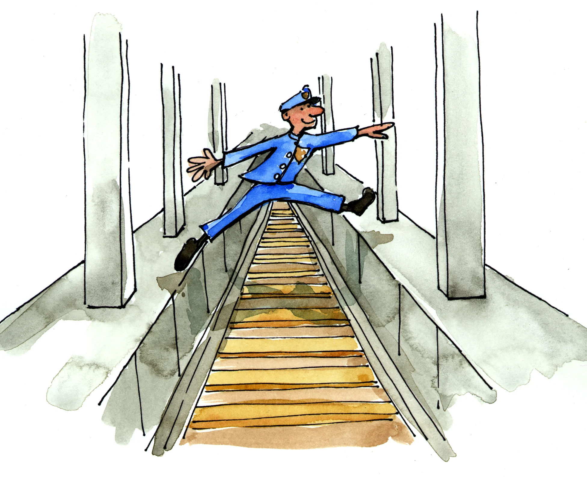  Illustration for  Hot Topics,  IBM magazine         - watercolor on paper  