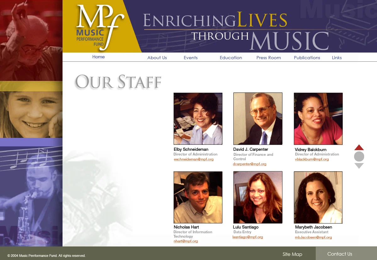  Web site interface design for Music Performance Fund,&nbsp; New York, NY&nbsp;&nbsp;
|&nbsp;  Musicpf.org    