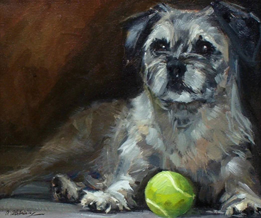  Otto  -  Border Terrier, oil on canvas. 