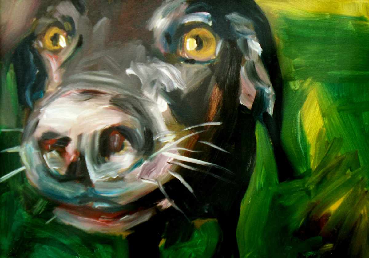  Sniffing - oil on canvas.  