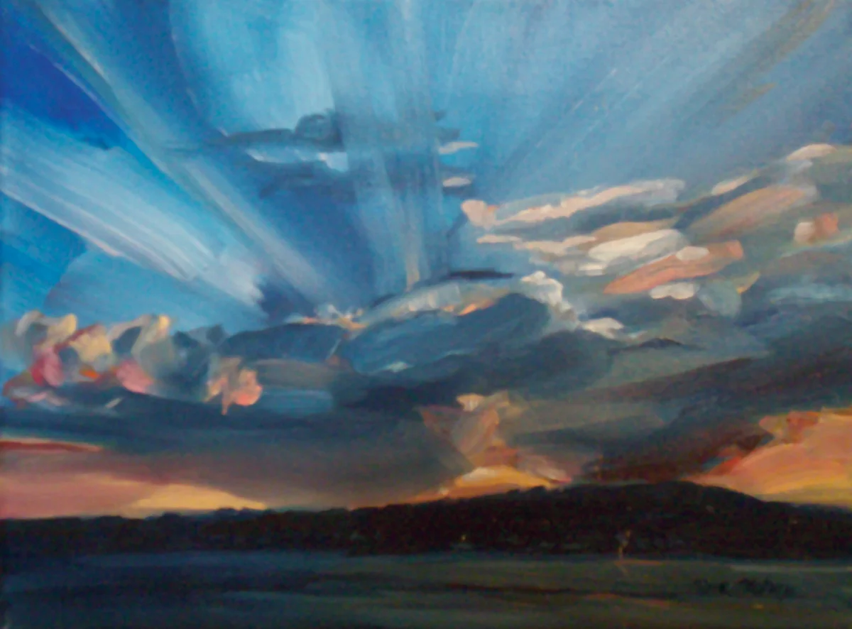  Piermont Sunset - oil on canvas 