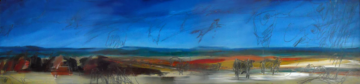  Flying Coyotes - oil on prepared masonite board 