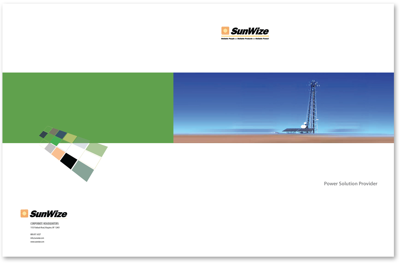  SunWize Brochure Cover Design 