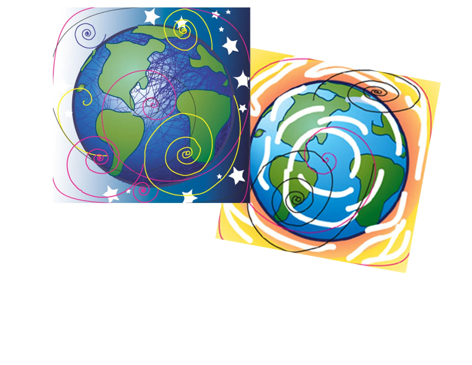  Night/Day - Illustration for Lamont Doherty Earth Observatories newsletter, Adobe Illustrator  