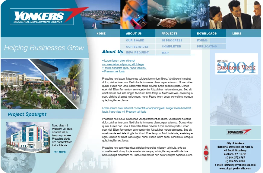  Yonkers, OED Web site. Site has been redesigned with the change of New administration, 2011  