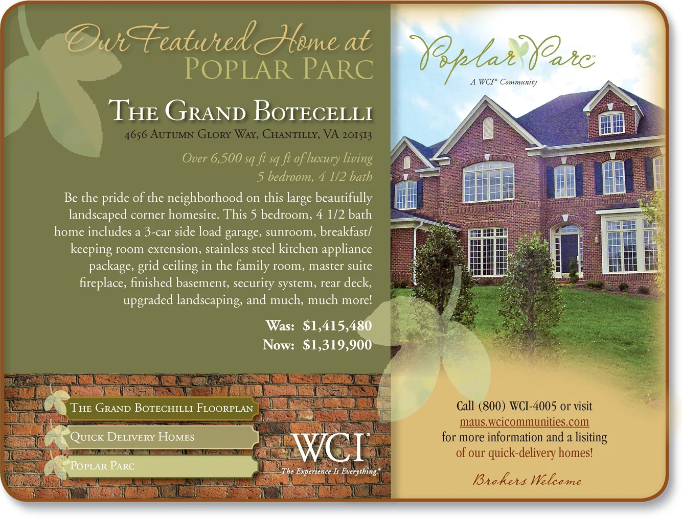  WCI Communities, Inc. Eblast (Home Developers, Tampa, FL)  