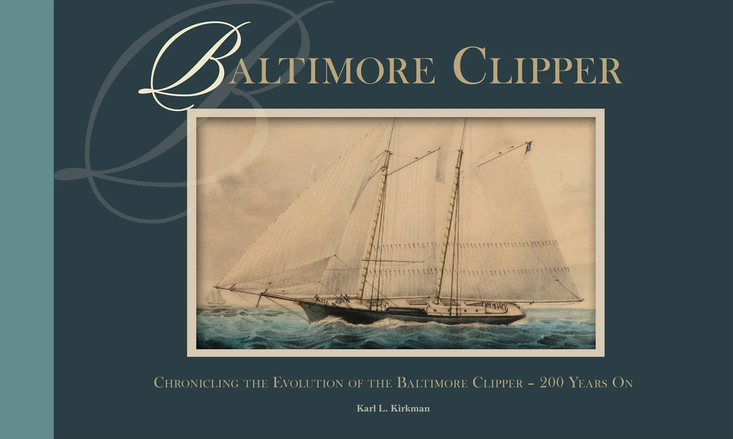  Cover Design for Baltimore Clipper display book with spine - final size, 17"x11"​ 