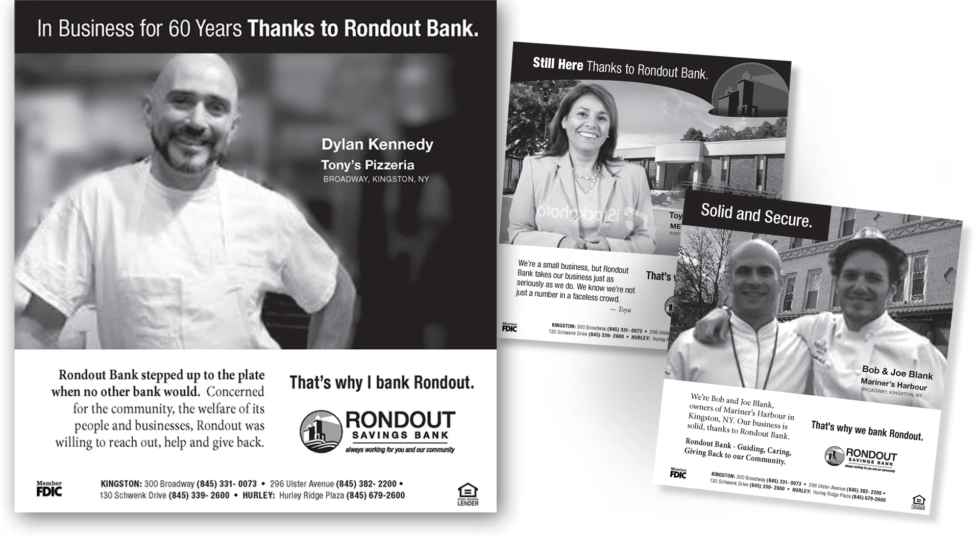  Ad concepts for Rondout Bank -&nbsp; Ulster County, NY 
