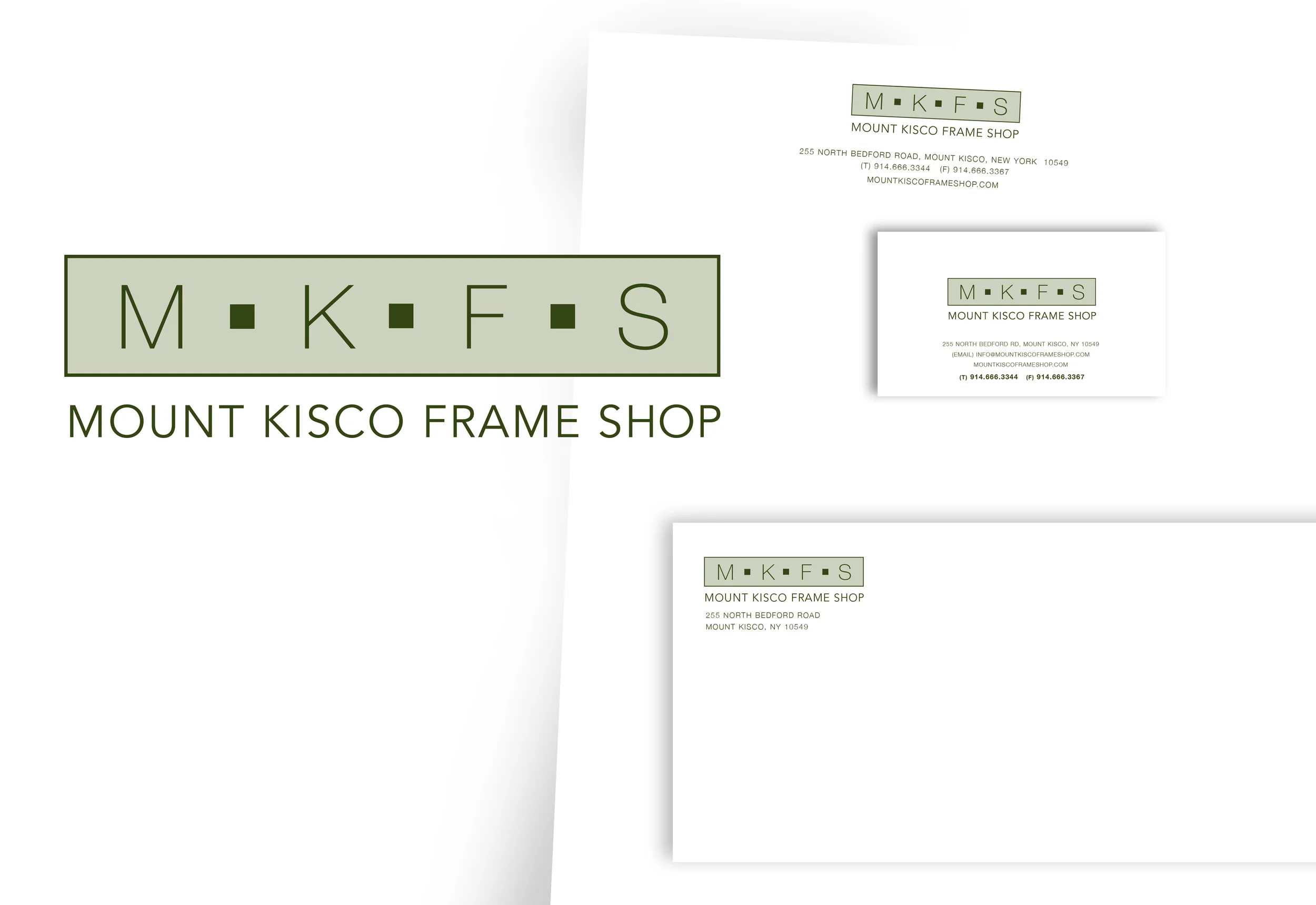  Mount Kisco Frame Shop letterhead and logo, Mt. Kisco, NY 