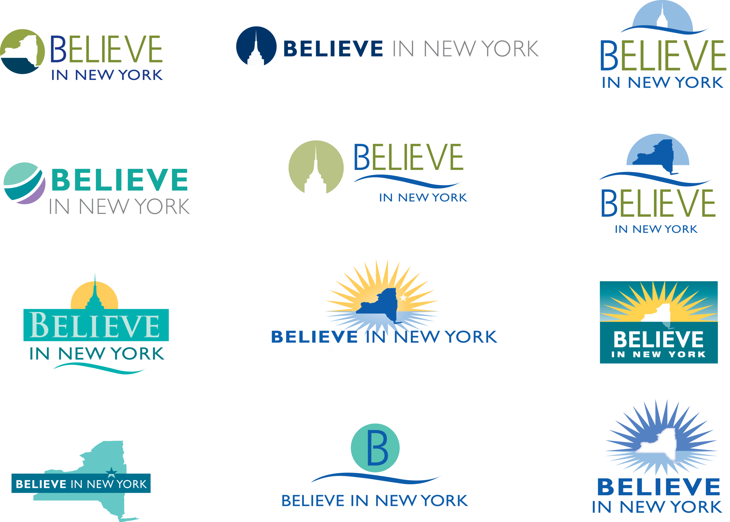  Logo development concepts for  Believe in New York  Campaign - Rob Astorino,&nbsp; County Executive - Westchester, NY 