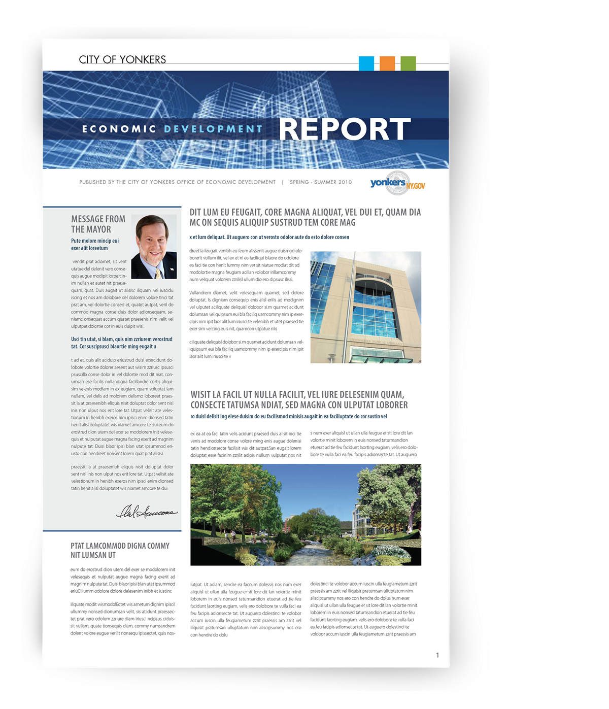  Yonkers Business Development Newsletter Design  