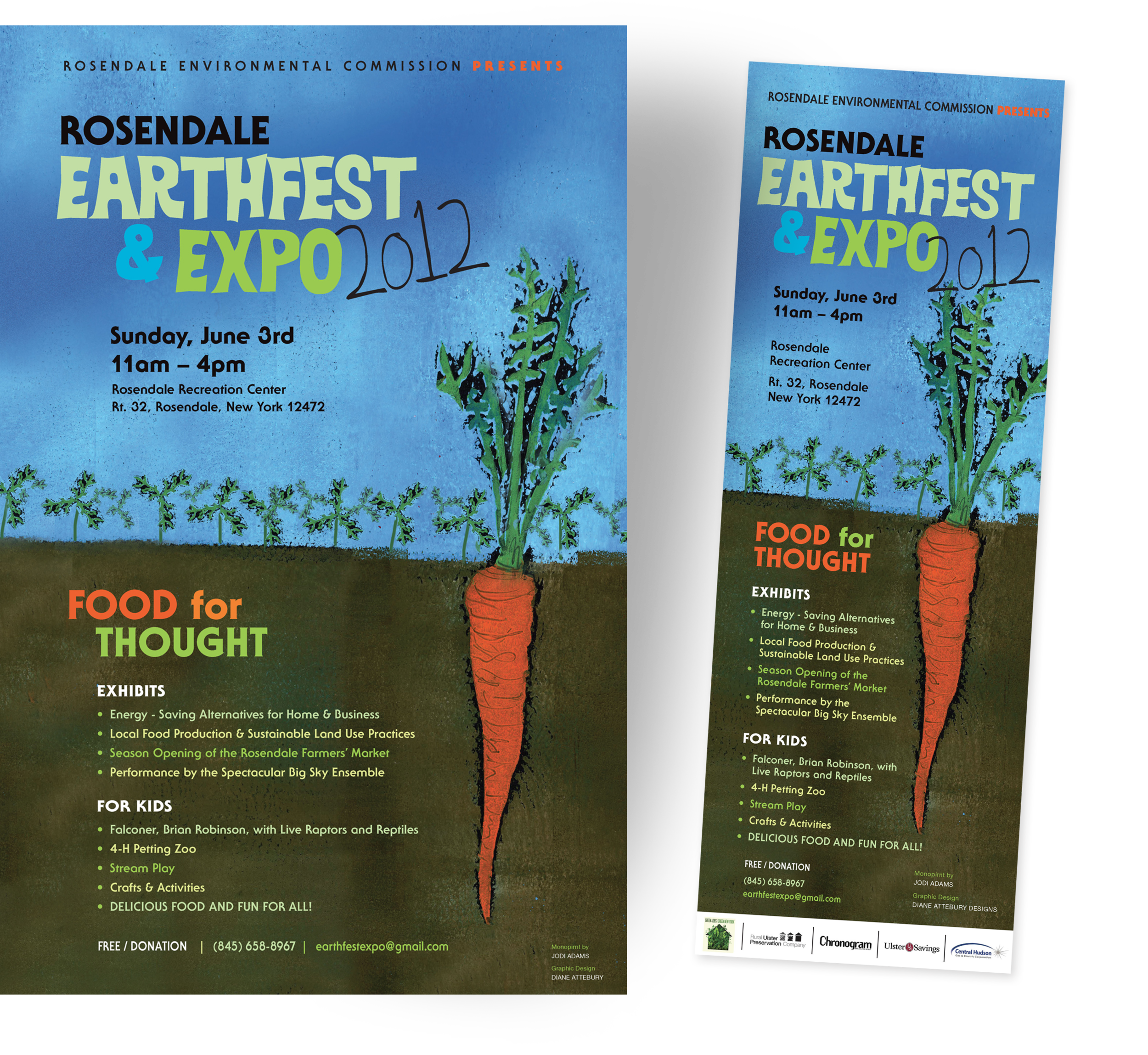  Rosendale Earthfest Poster and Ad, Rosendale, NY 