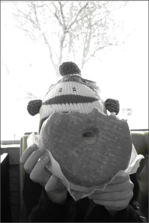 Voodoo Donuts 'Tex-Ass' Donut in Portland Oregon by Portland photographer Kim Campbell.