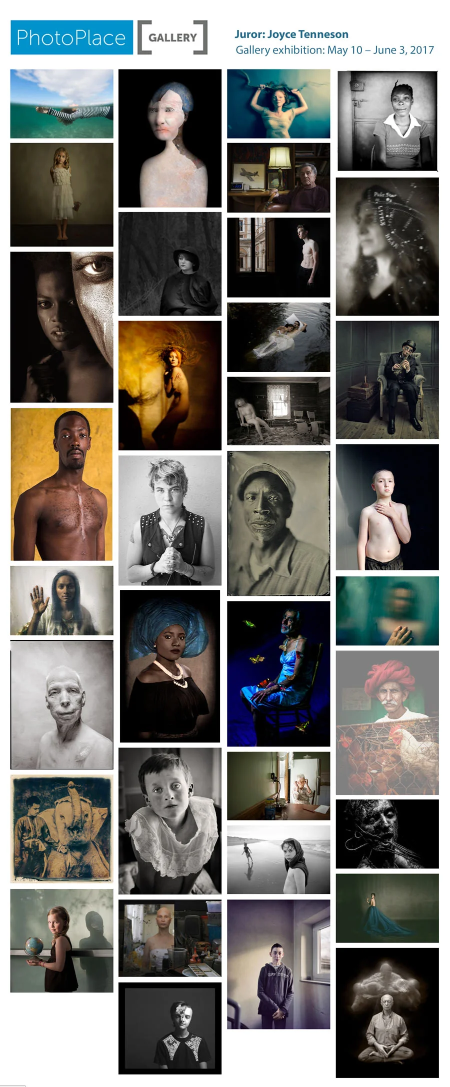 Intimate Portraits, juried by Joyce Tenneson at PhotoPlace Gallery in Middlebury, Vermont