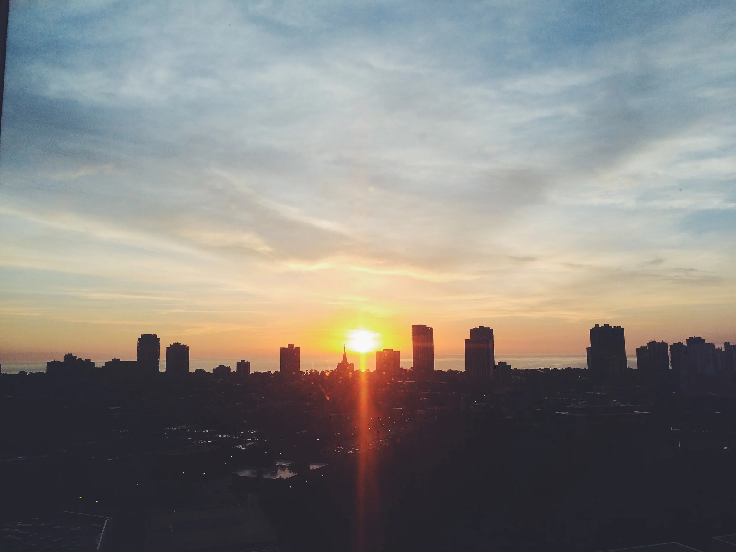 The city's a glow.