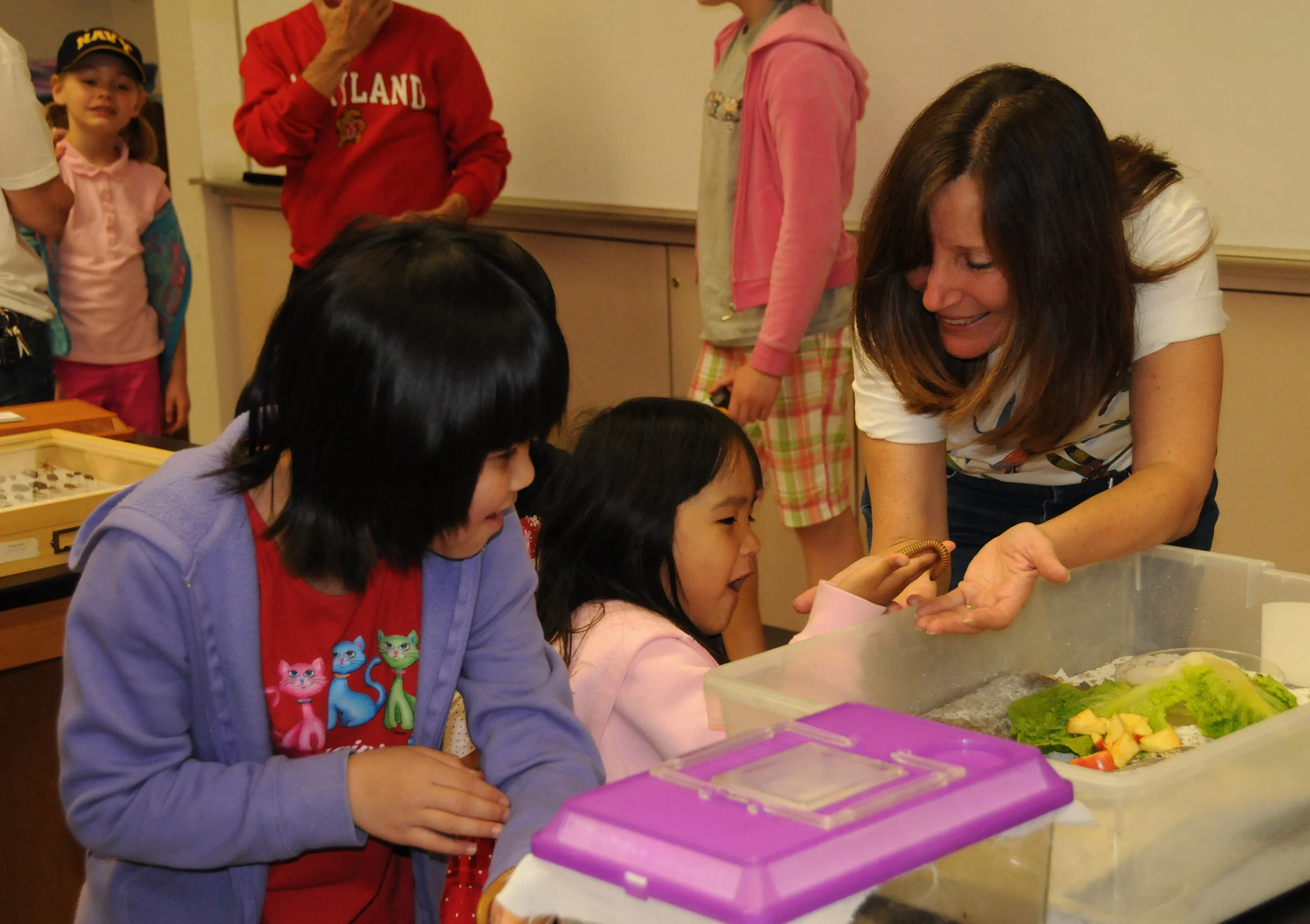 Children of all ages will have a great time at the Maryland Day Insect Petting Zoo.