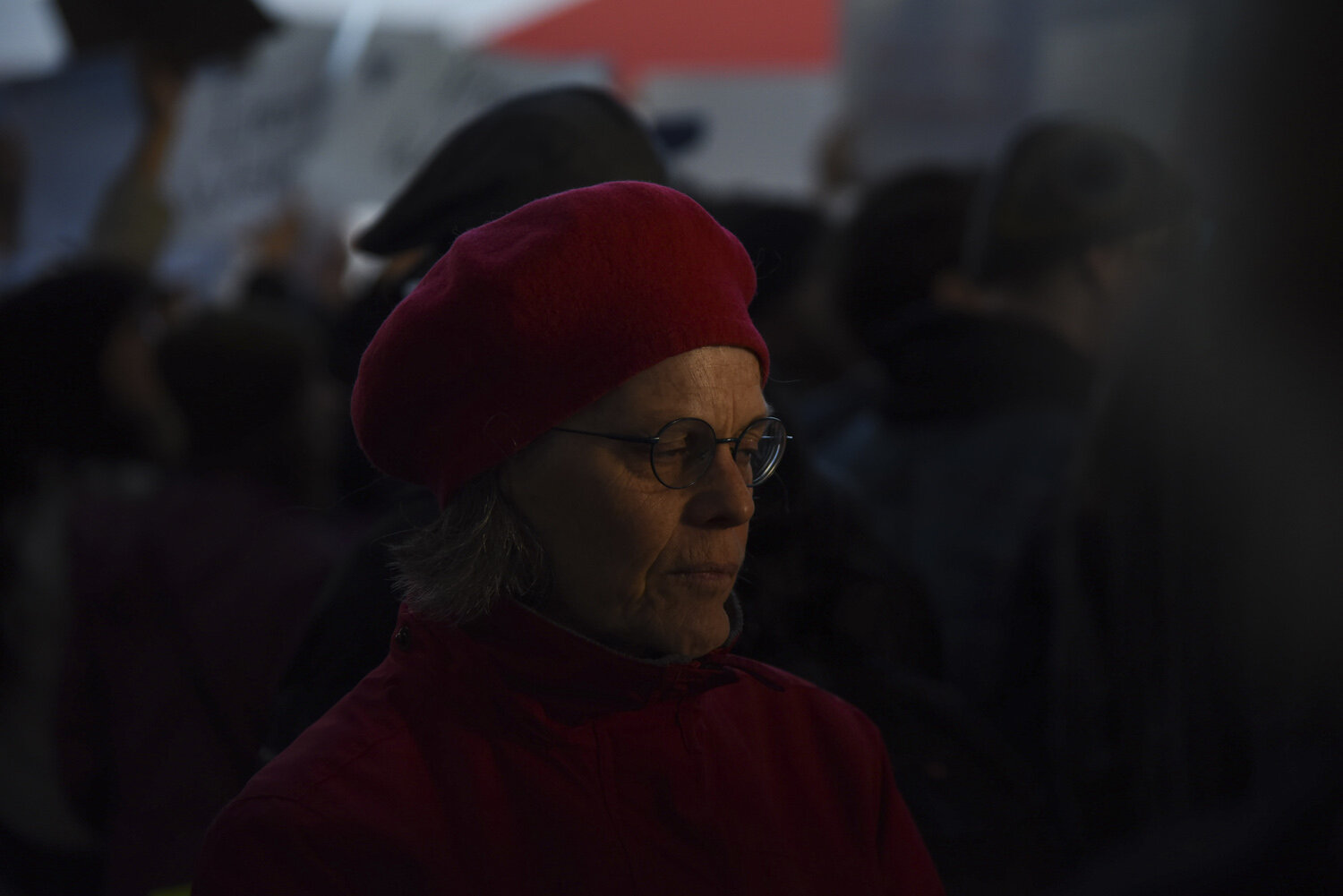  A woman appears lost in thought during a “No Ban, No Wall Protest” at the Hartsfield-Jackson Atlanta International Airport. Protesters gathered to demonstrate against President Trump’s quick policy changes regarding immigration and travel to the US 