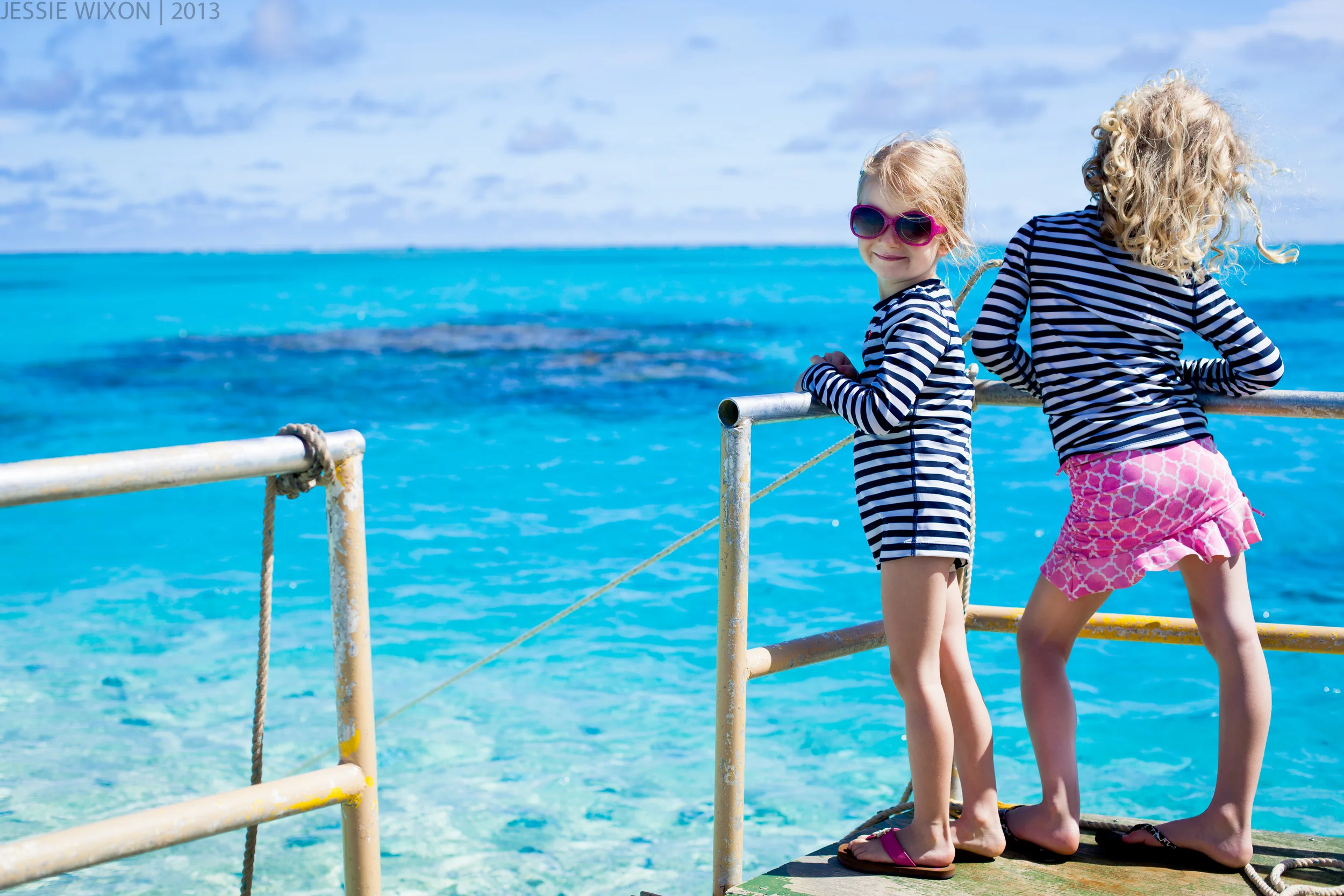 Girls on the lagoon cruise