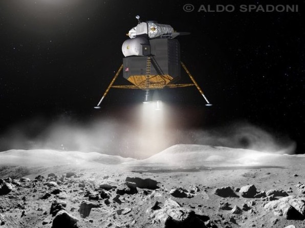 Conceptual Lunar Lander Design. Image credit: Aldo Spadoni. Used with permission.
