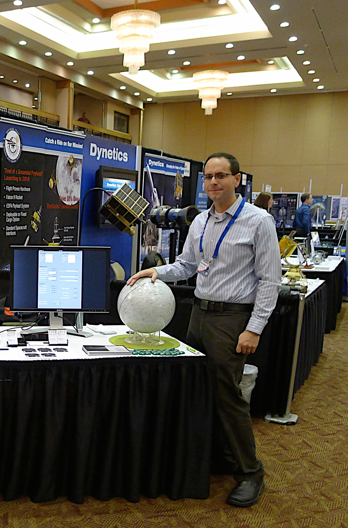 At ISDC 2011 in Huntsville, AL. Note the Bigelow Thruster on the Dynetics table in the background.