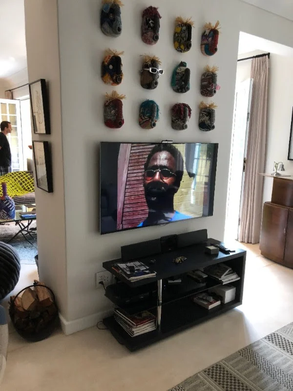 Patrick-Earl's interview playing at the Pop-Up.