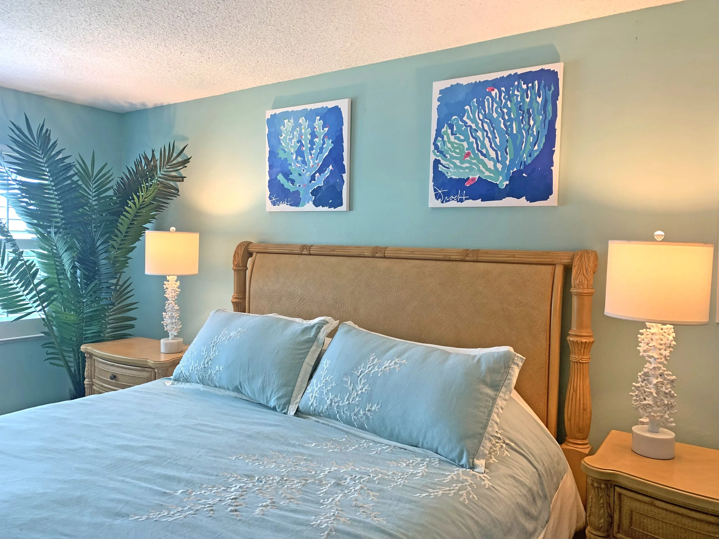 "Blue Coral" Giclee on Canvas, 24x24