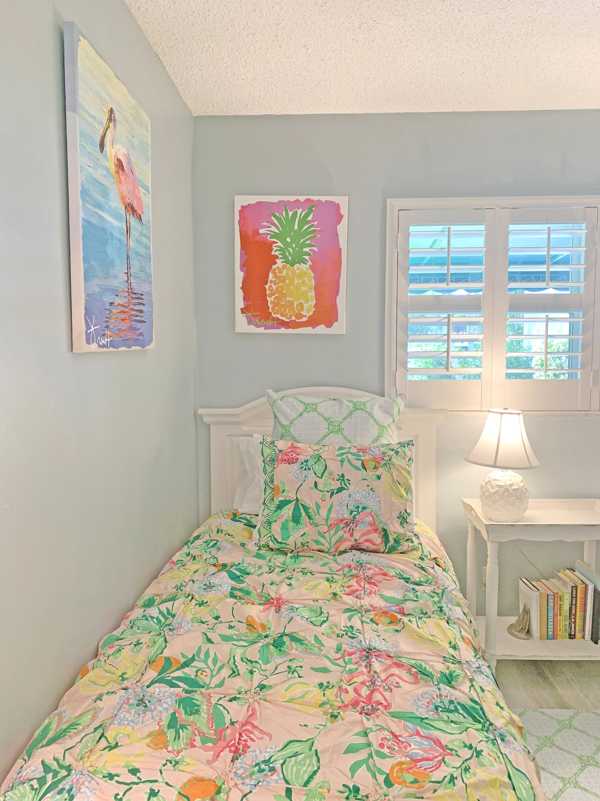"Rum Punch Pineapple" 16x20 and "Spoonbill Reflections" 20x24 Giclee on Canvas