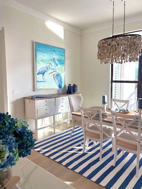 "3 Blue Herons" 48x60 ORIGINAL Acrylic on Canvas, Framed