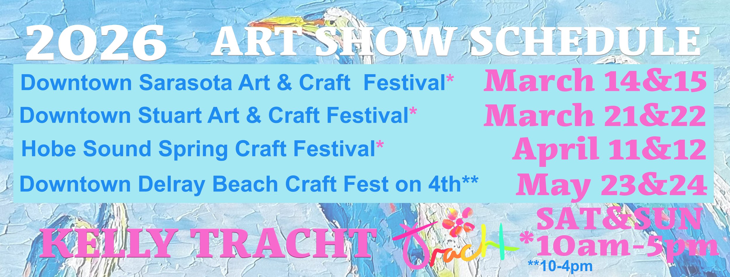 2026 SPRING ART SHOW SCHEDULE