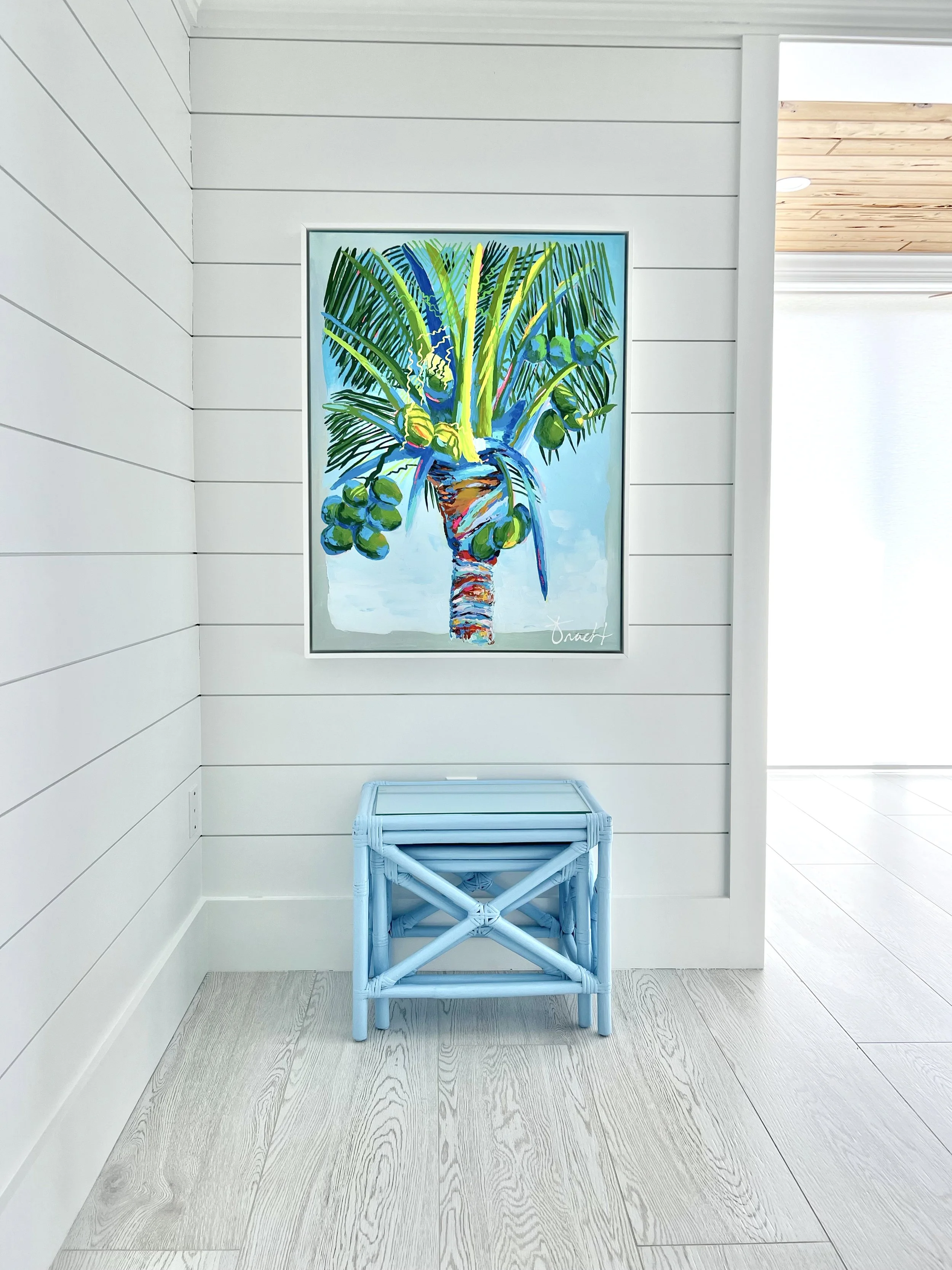 "Sanibel Coco Palm" Series, 32"x42" ORIGINAL, Acrylic on Canvas